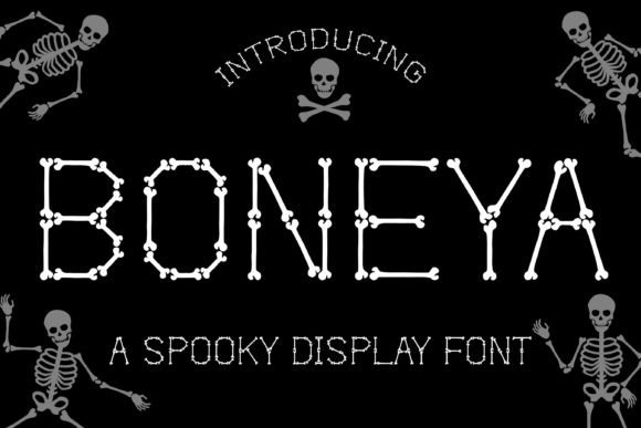 Boneya: The Spooky Display Font for Halloween-Themed Projects
