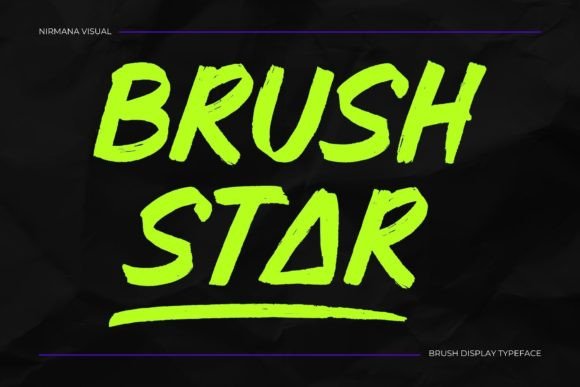 Brush Star: A Versatile Dry Brush Display Font for Modern Design
