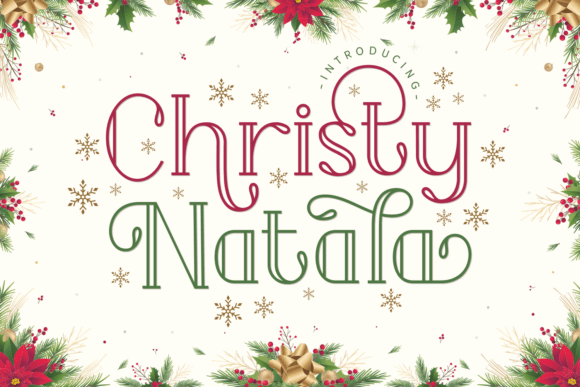 Christy Natala: A Festive Font for Wintery Designs
