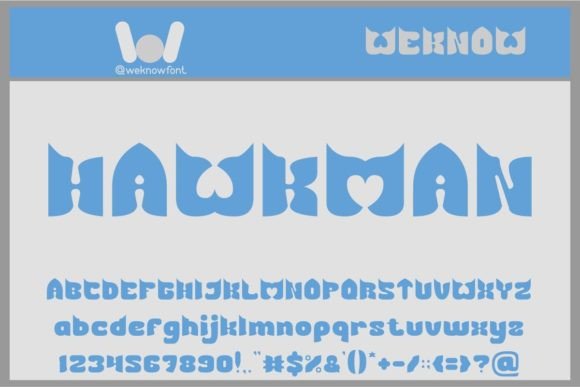Hawkman: A Playful Display Font for Impactful Designs