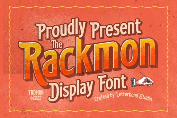 Rackmon: A Nostalgic Typeface for Modern Design Needs