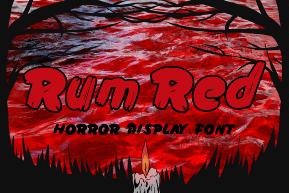 Rum Red: A Bold New Horror Display Font for Spooky Typography